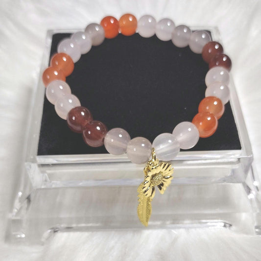 Autumn Crystal Gemstone Beads Bracelet