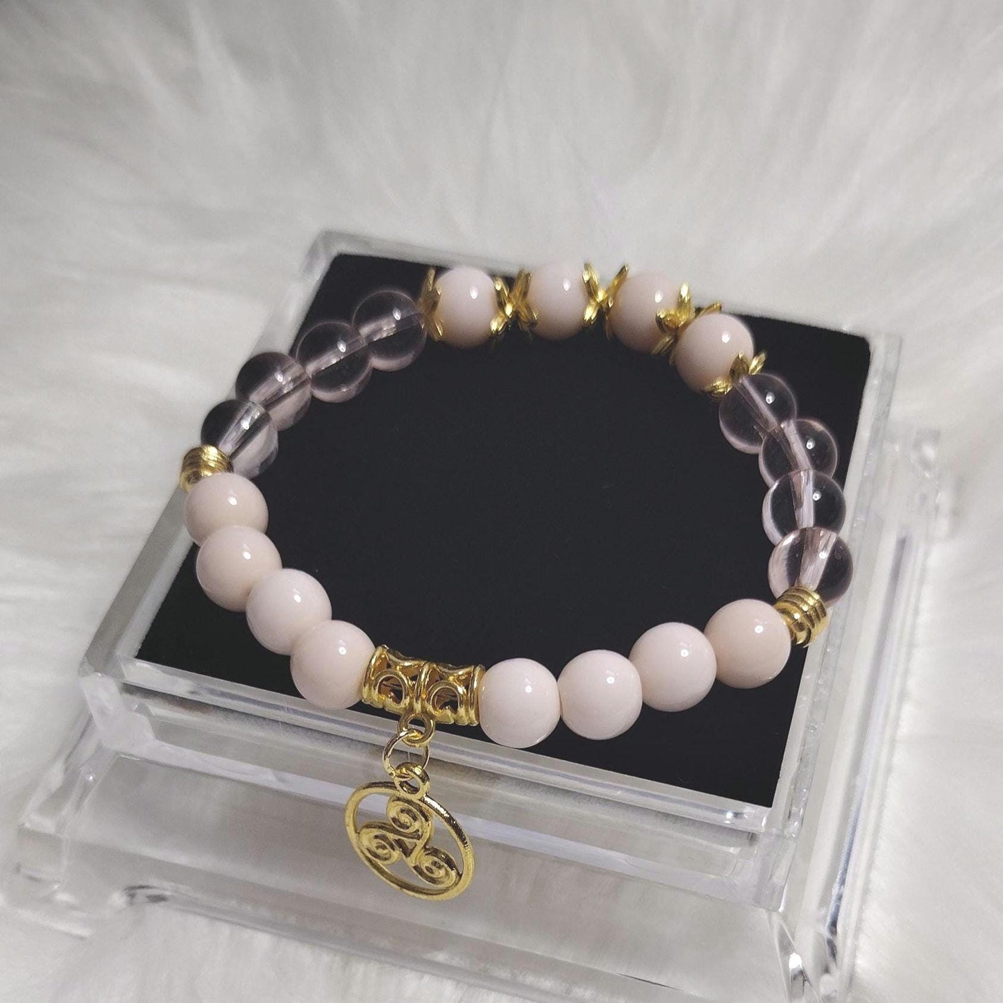 Sunset Glow Glass Beads Bracelet Sets