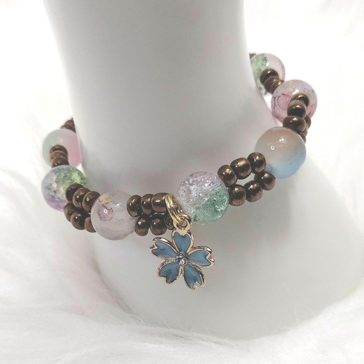 Mystic Seascape Crystal Glass Bracelet