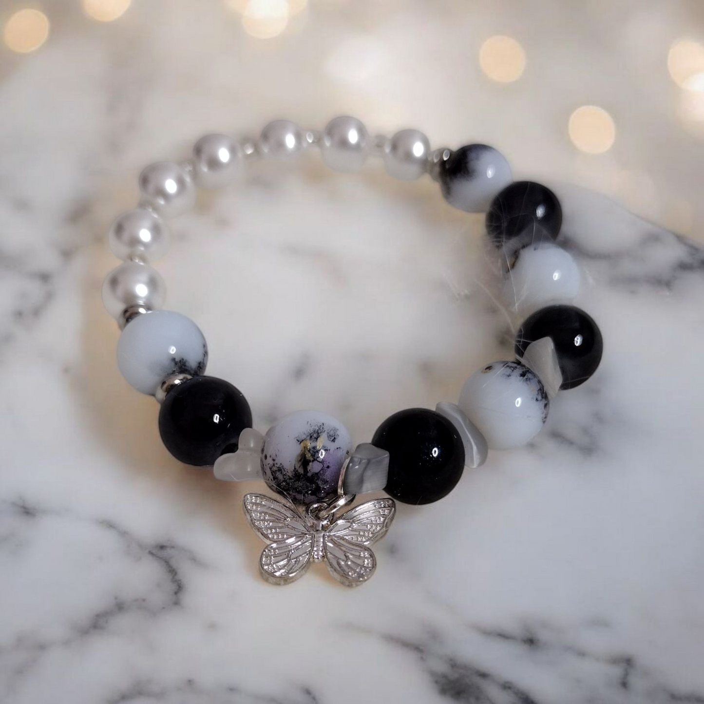 Monochrome Elegance Bracelet