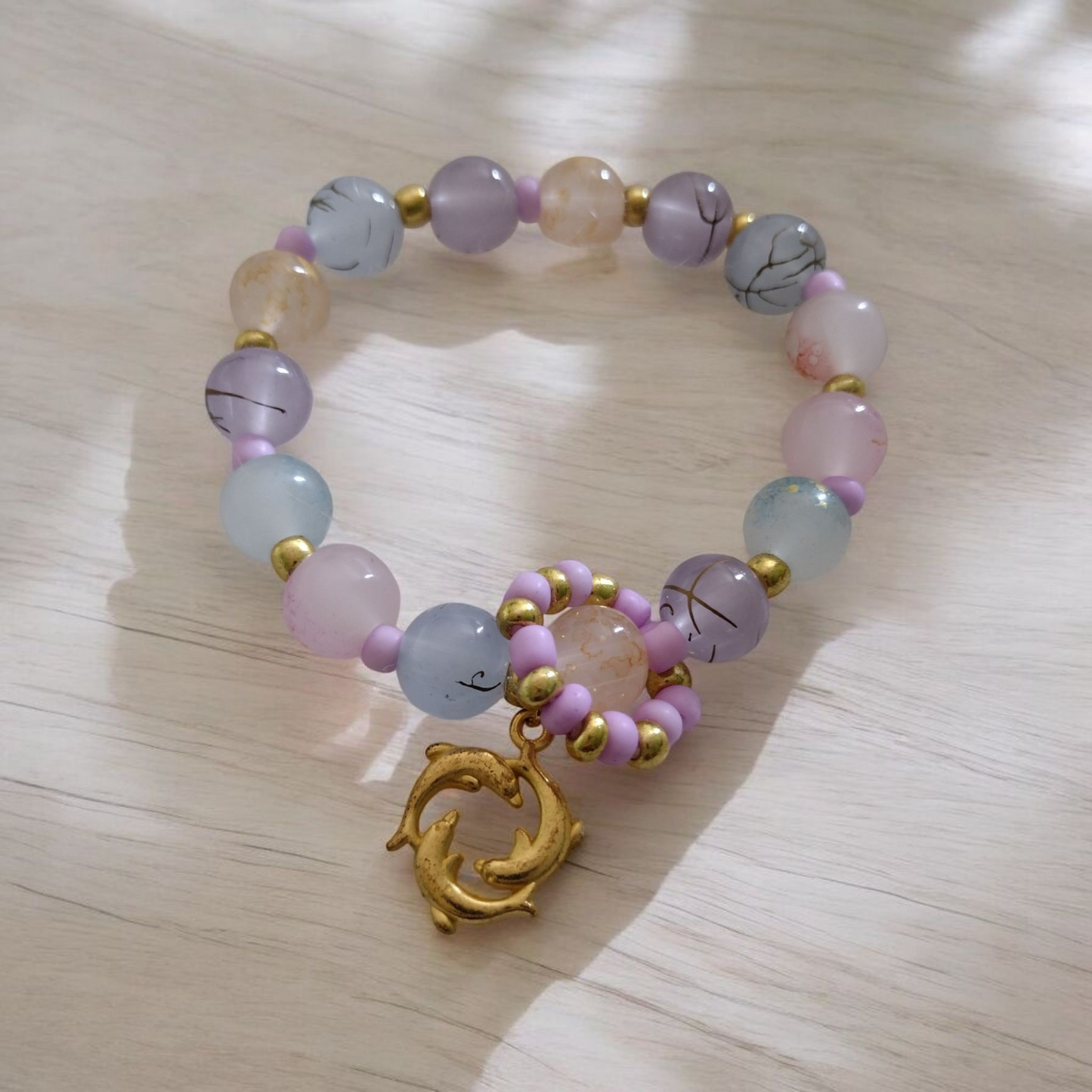 Crystal Serenity Glass Beads Bracelet