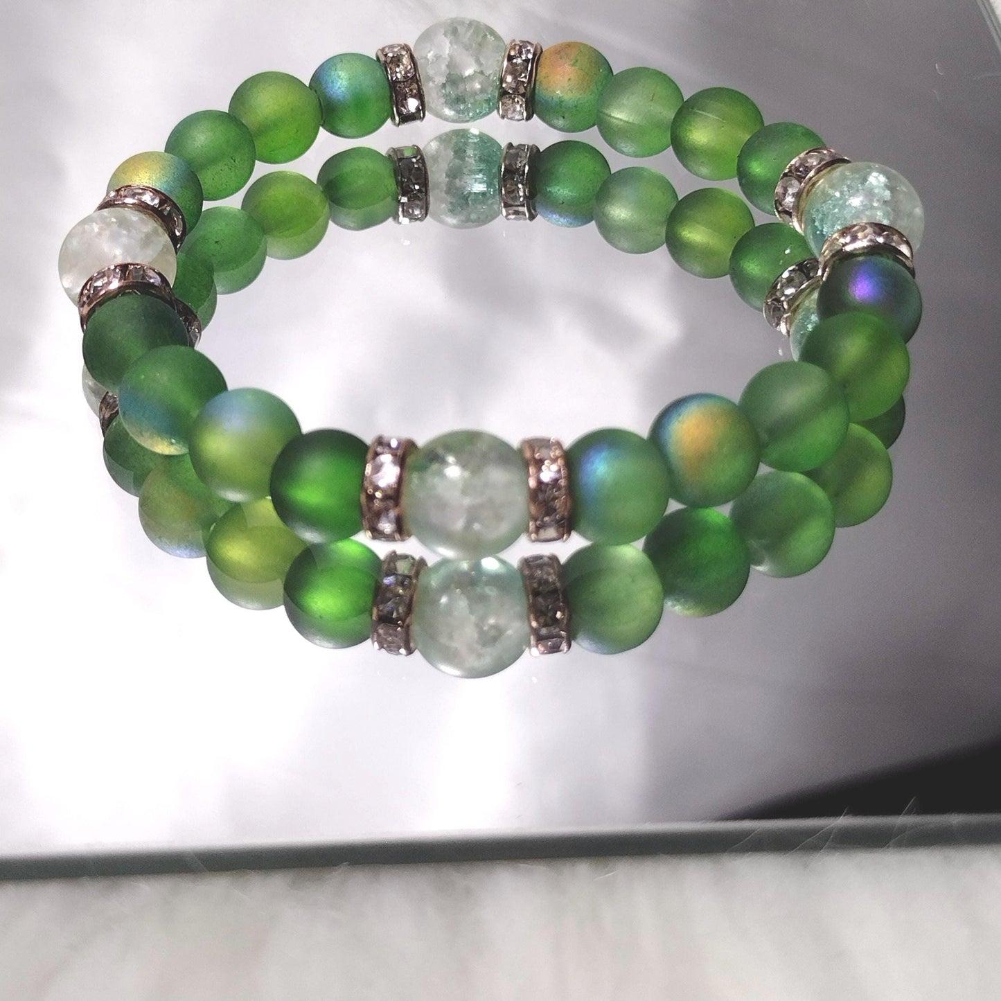 New Springtime Bliss  Glass Beads Bracelet