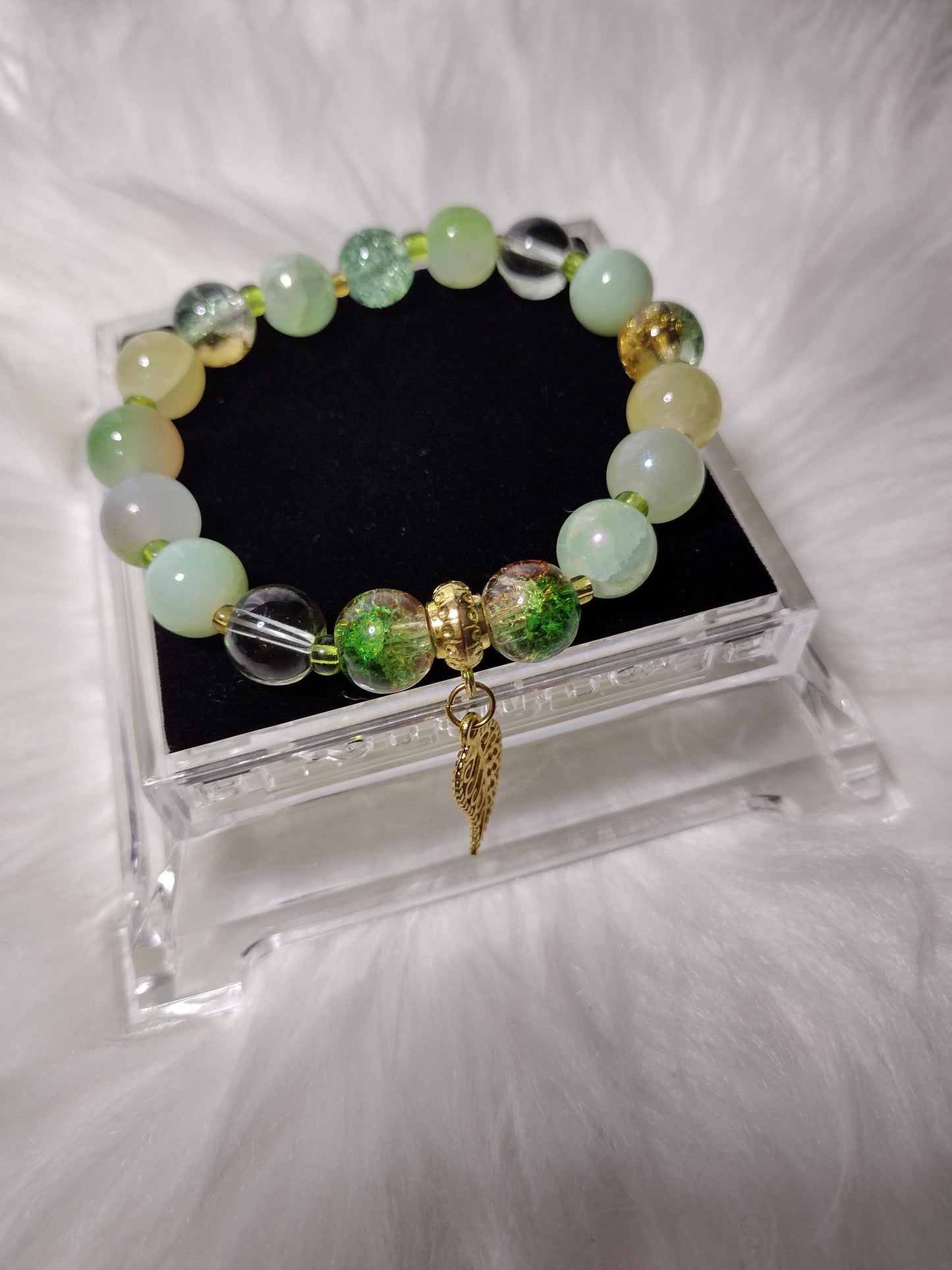 Woodland Whisper Crystal Glass beads Bracelet