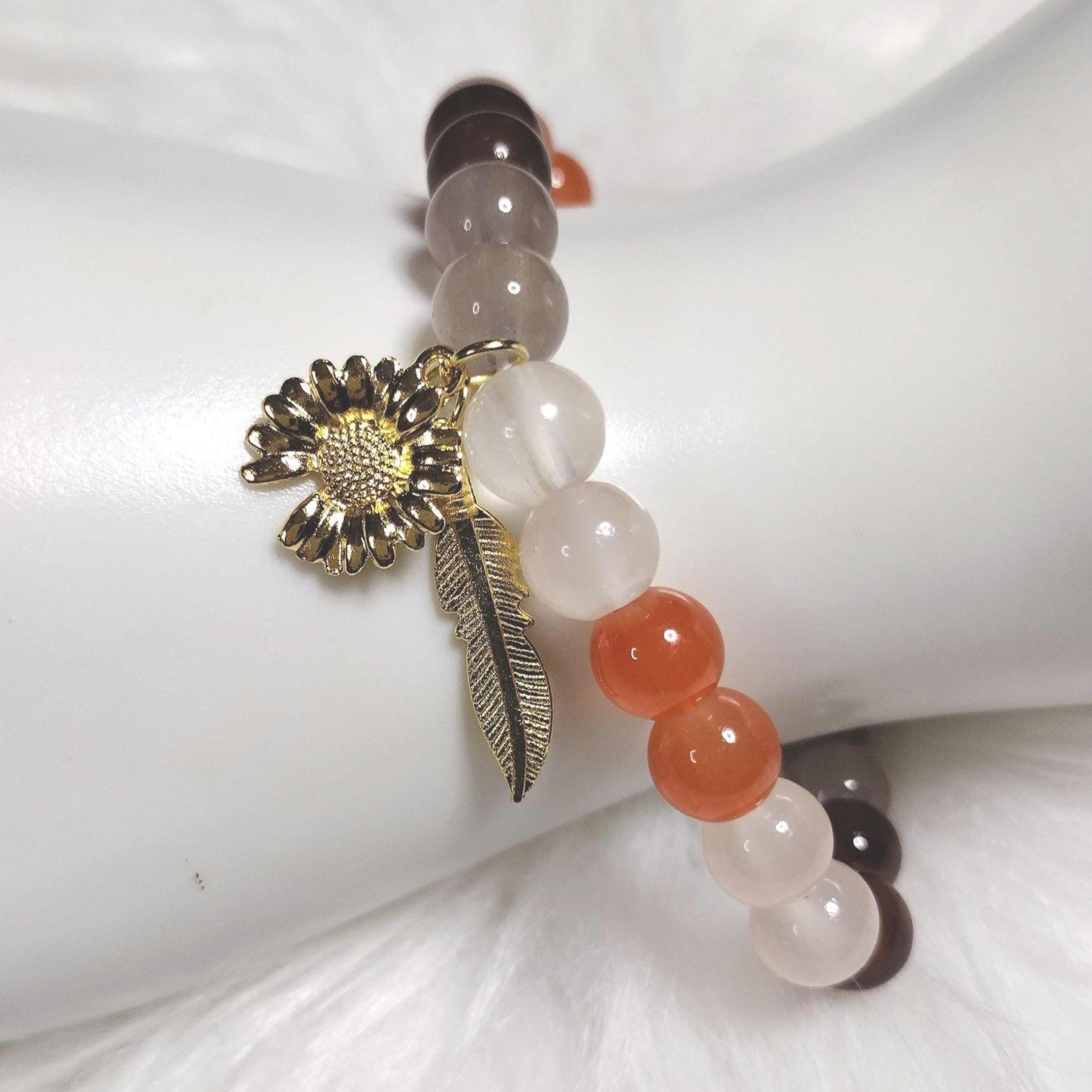 Autumn Crystal Gemstone Beads Bracelet