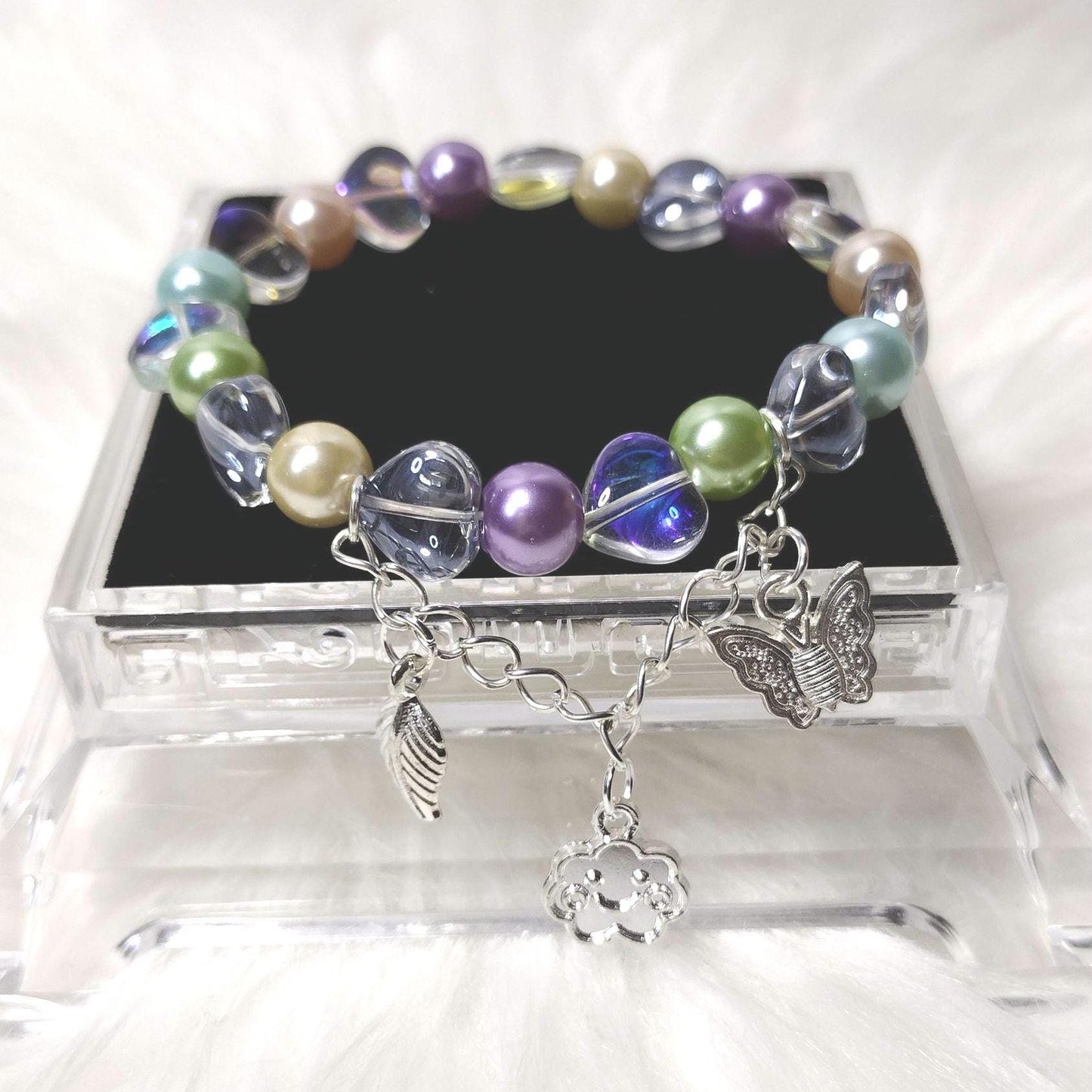 Tropical Twilight Pearl Glass Beads Bracelet