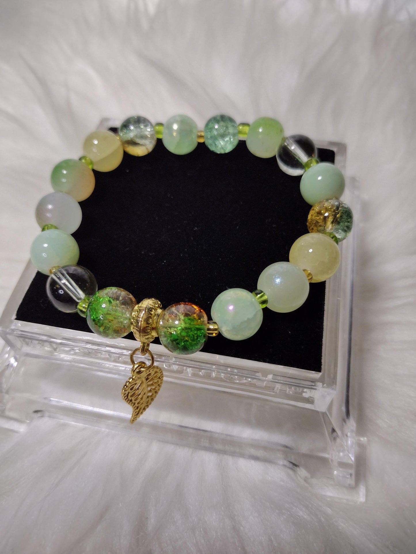 Woodland Whisper Crystal Glass beads Bracelet