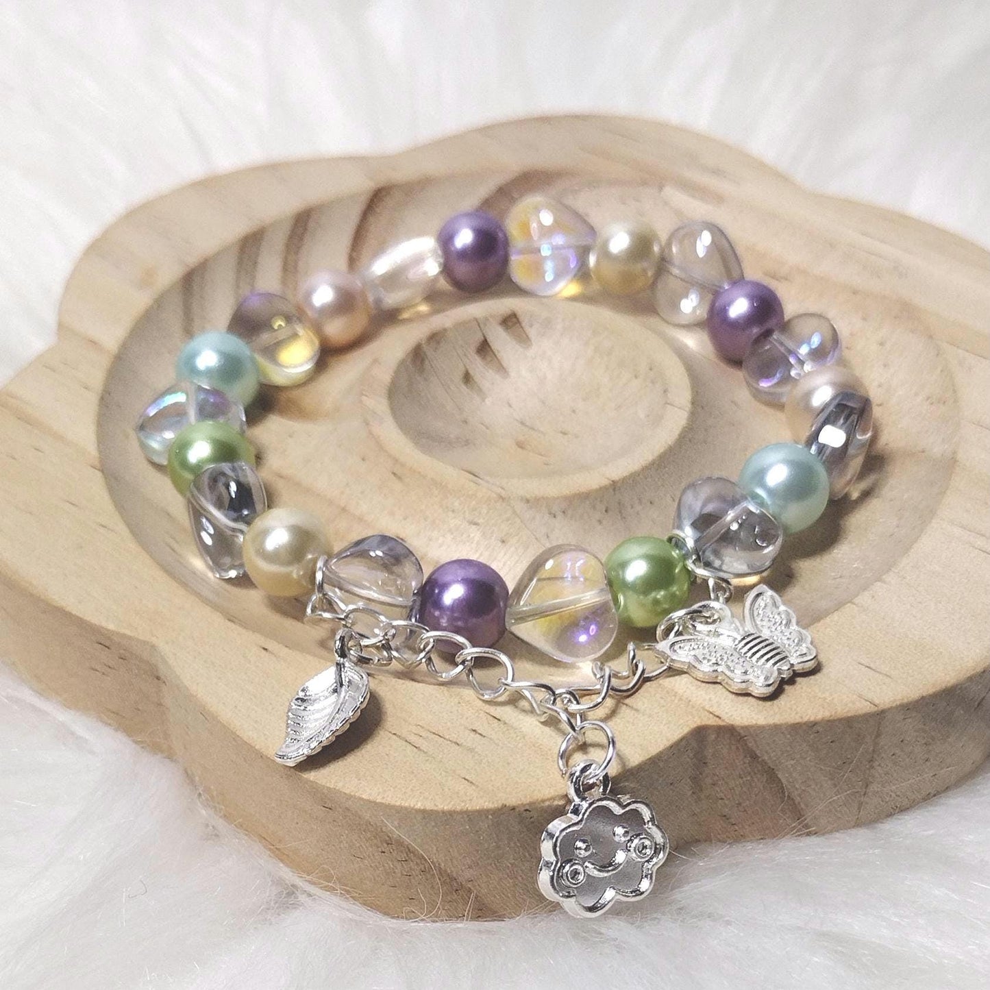 Tropical Twilight Pearl Glass Beads Bracelet
