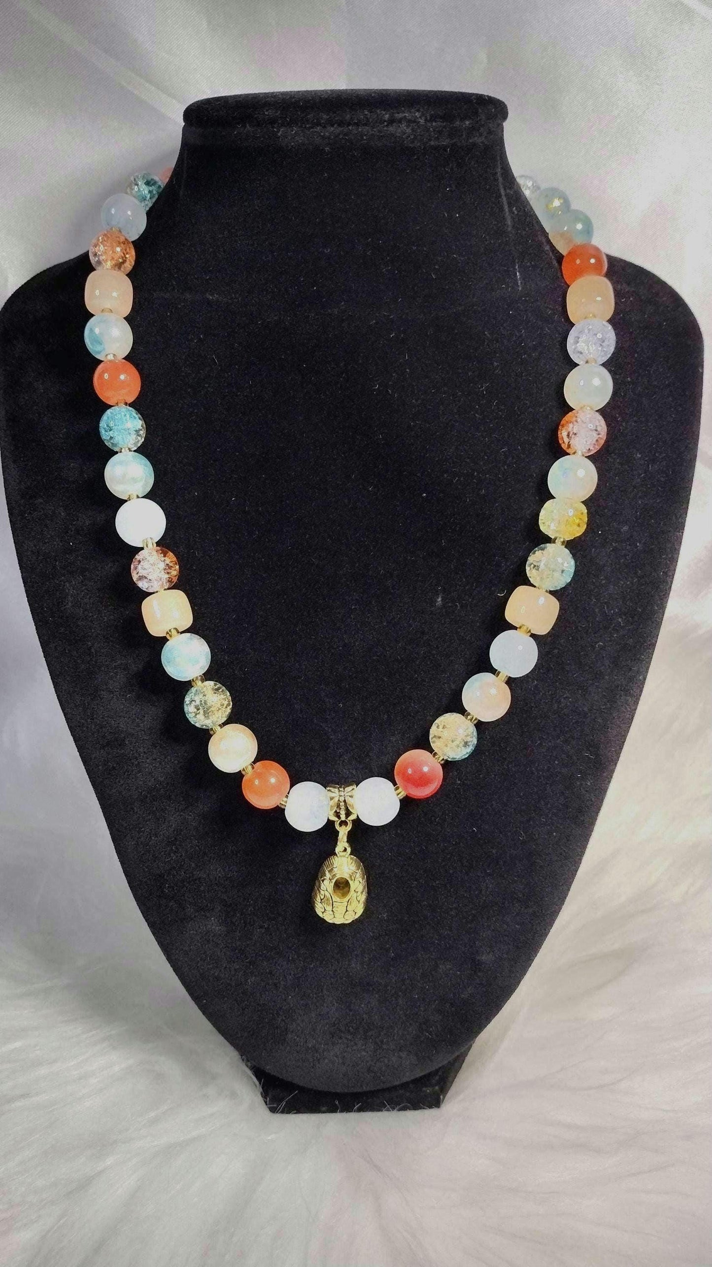 Rainbow Dreams Glass Beads Choker Necklace