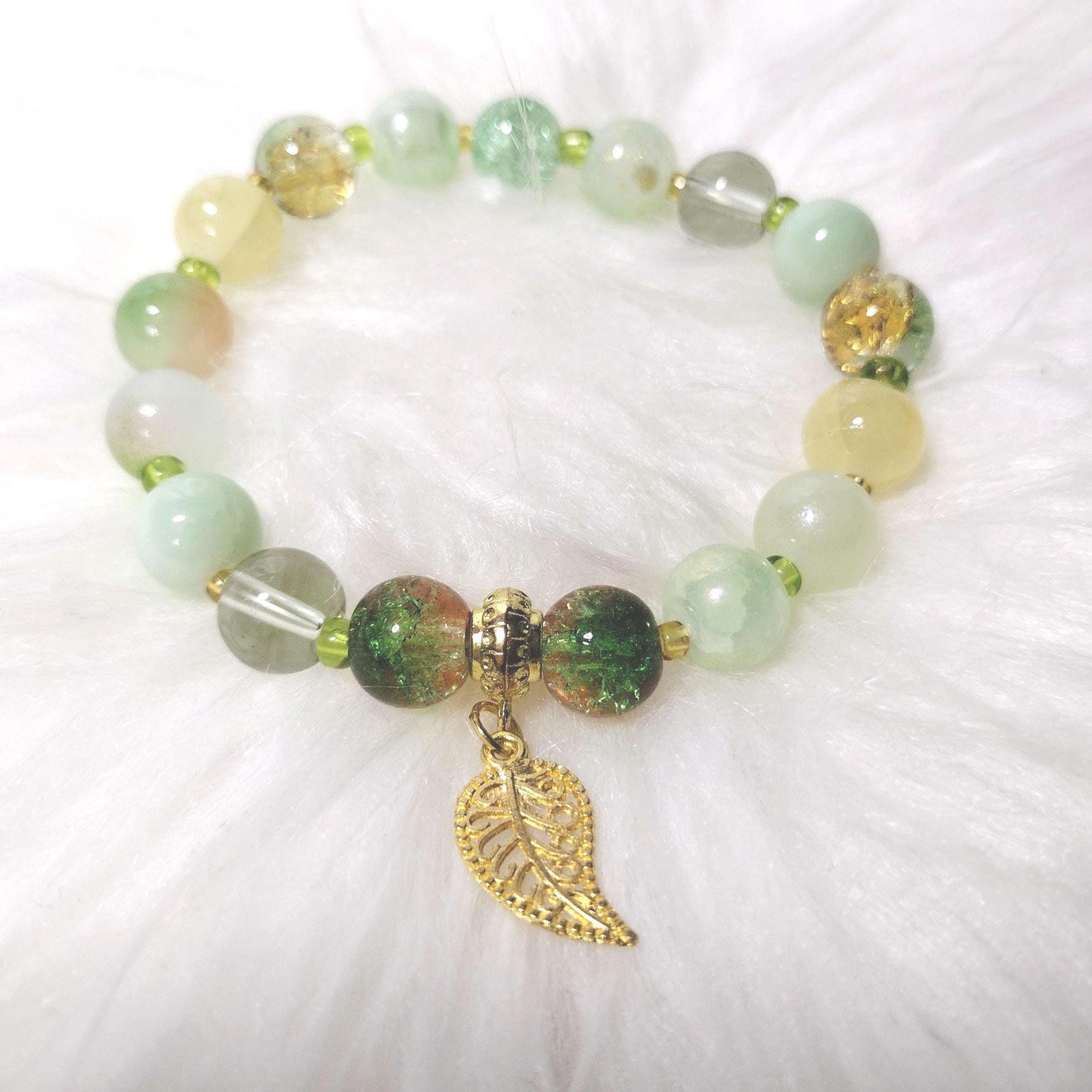 Woodland Whisper Crystal Glass beads Bracelet
