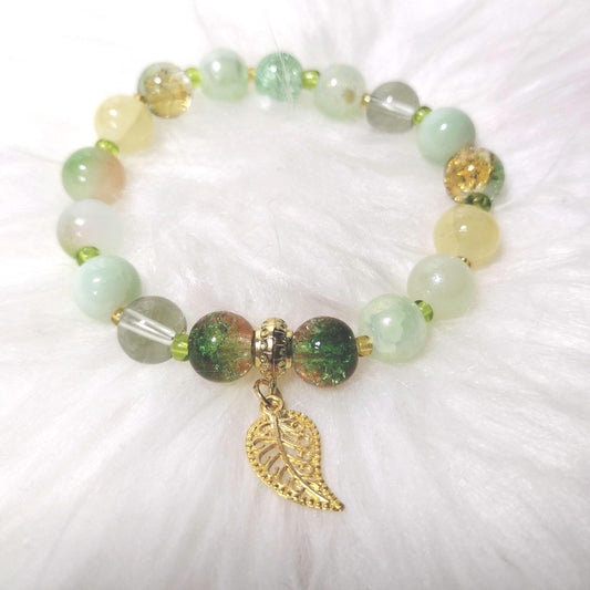 Woodland Whisper Crystal Glass beads Bracelet