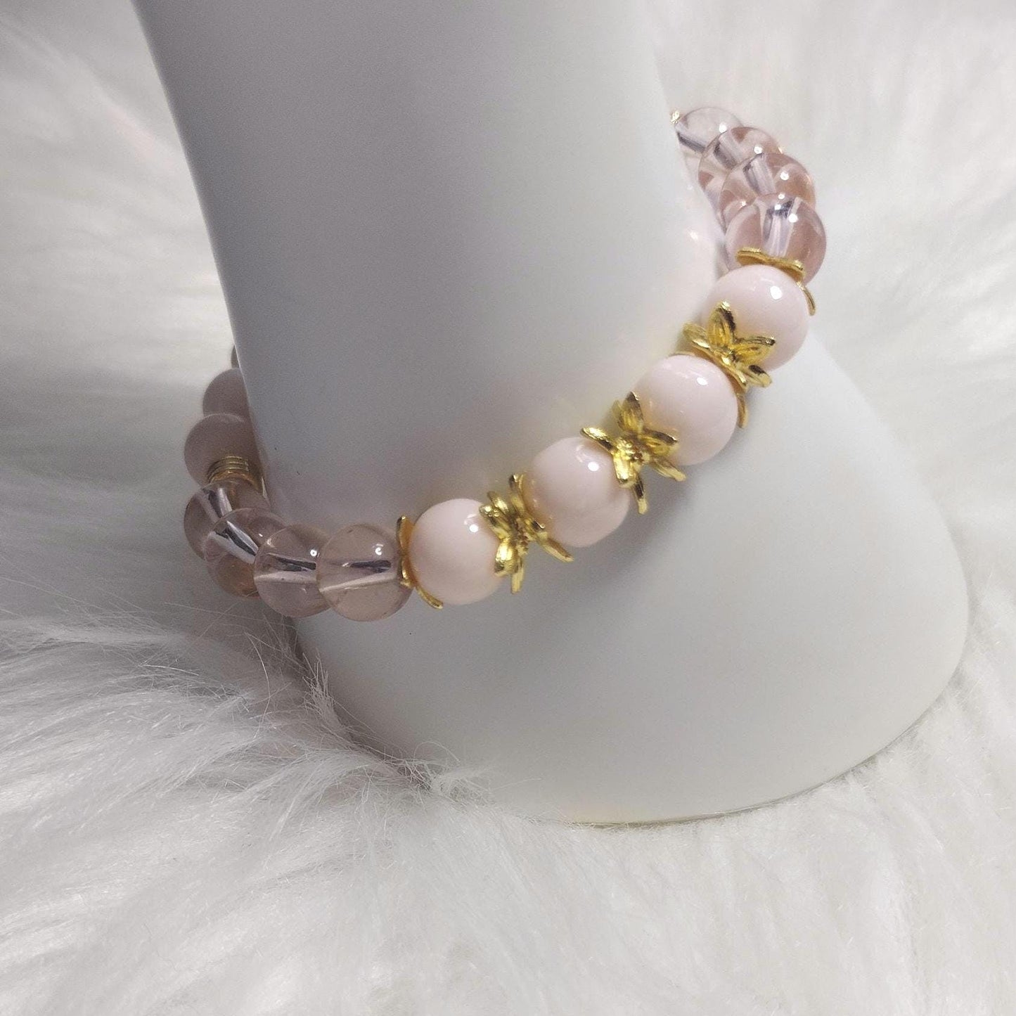 Sunset Glow Glass Beads Bracelet Sets