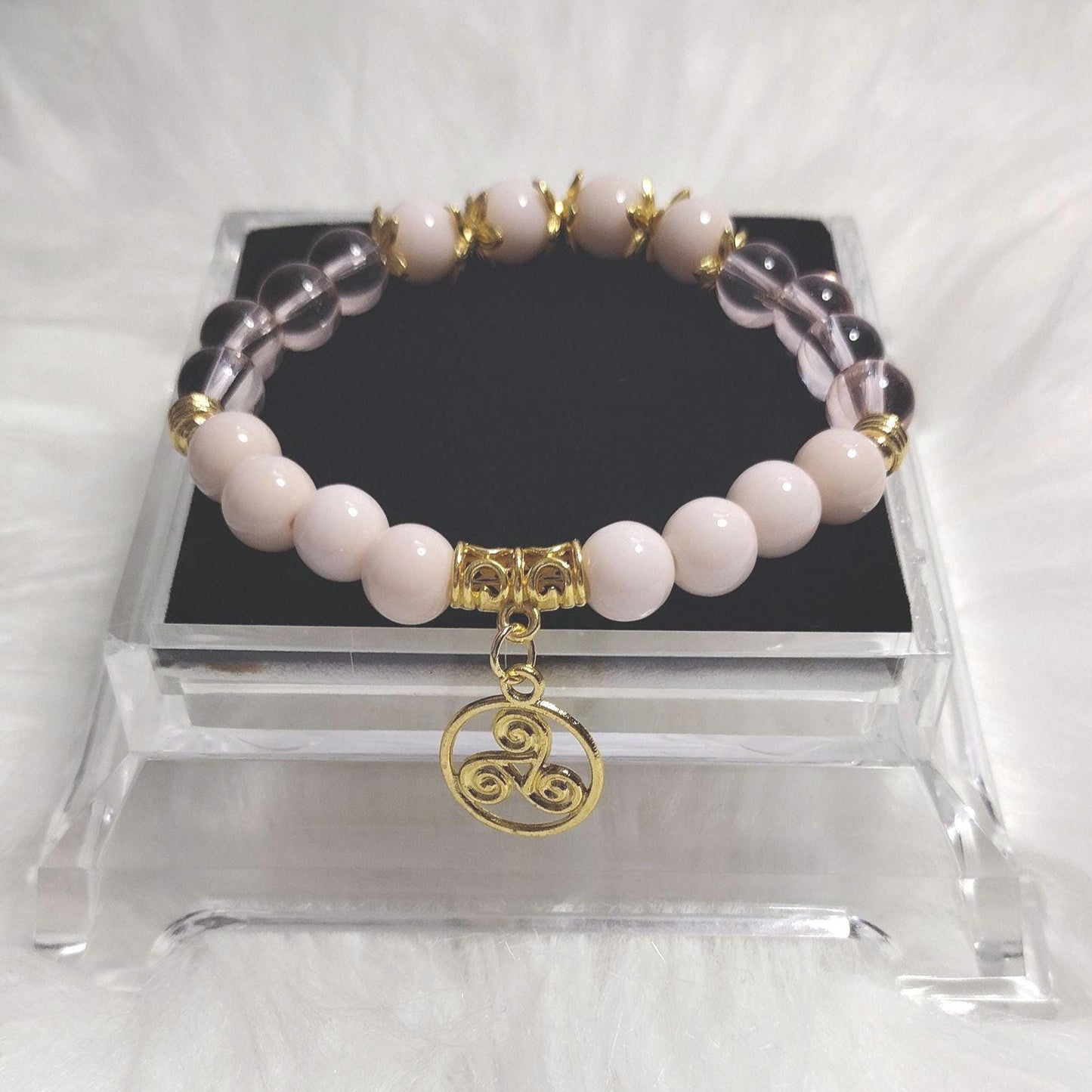 Sunset Glow Glass Beads Bracelet Sets