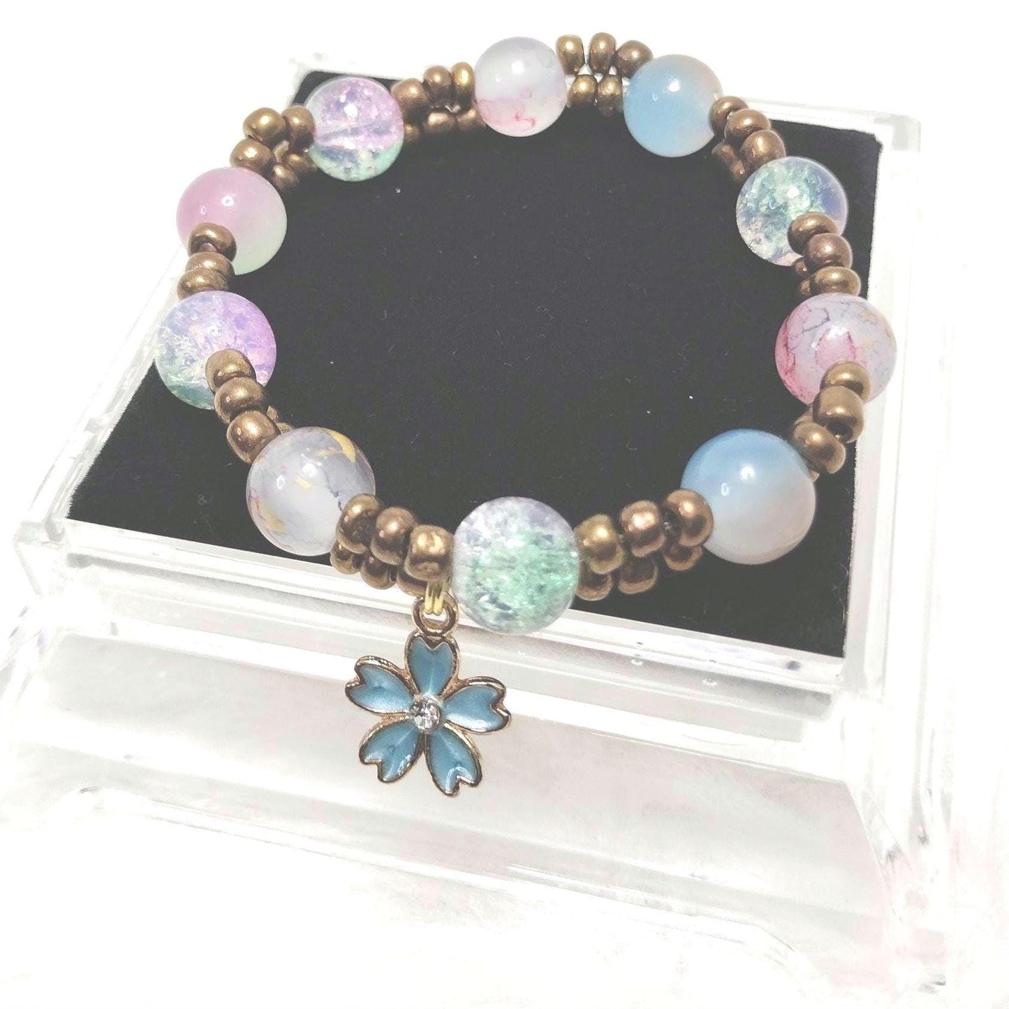 Mystic Seascape Crystal Glass Bracelet