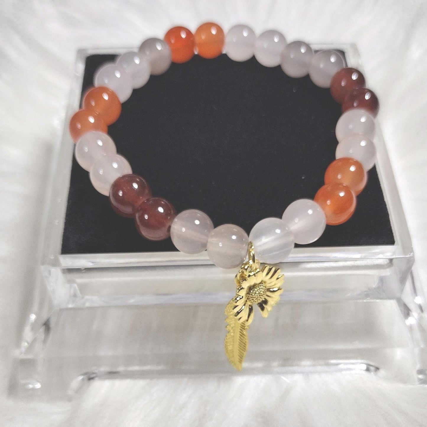 Autumn Crystal Gemstone Beads Bracelet