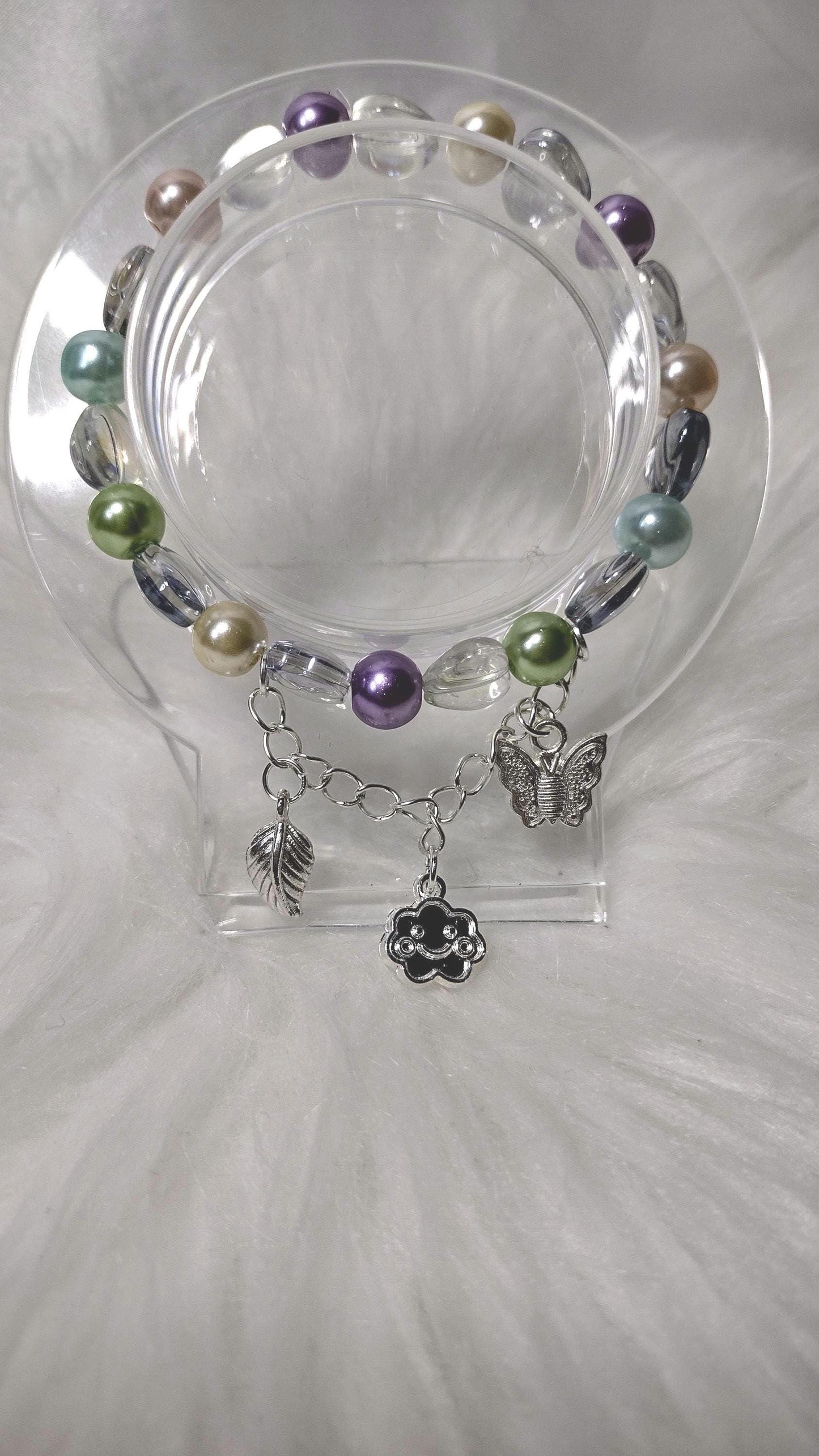 Tropical Twilight Pearl Glass Beads Bracelet