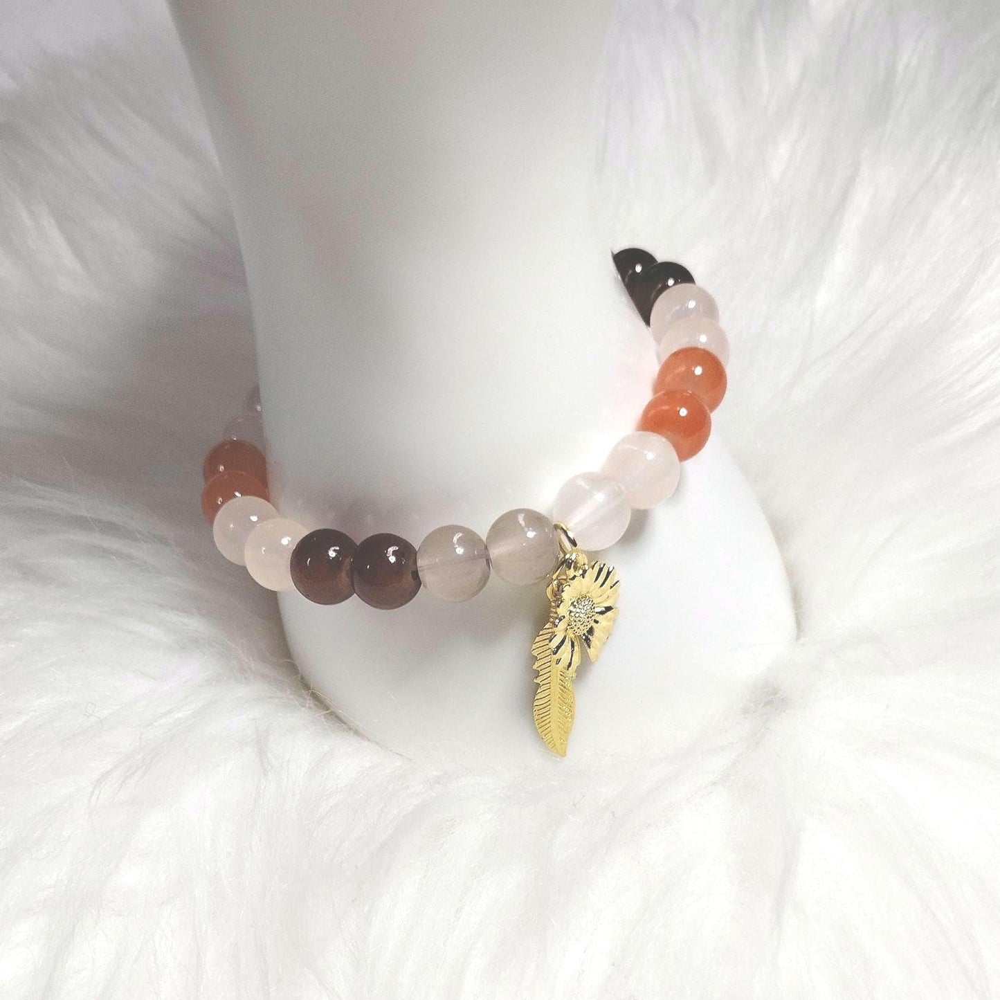 Autumn Crystal Gemstone Beads Bracelet