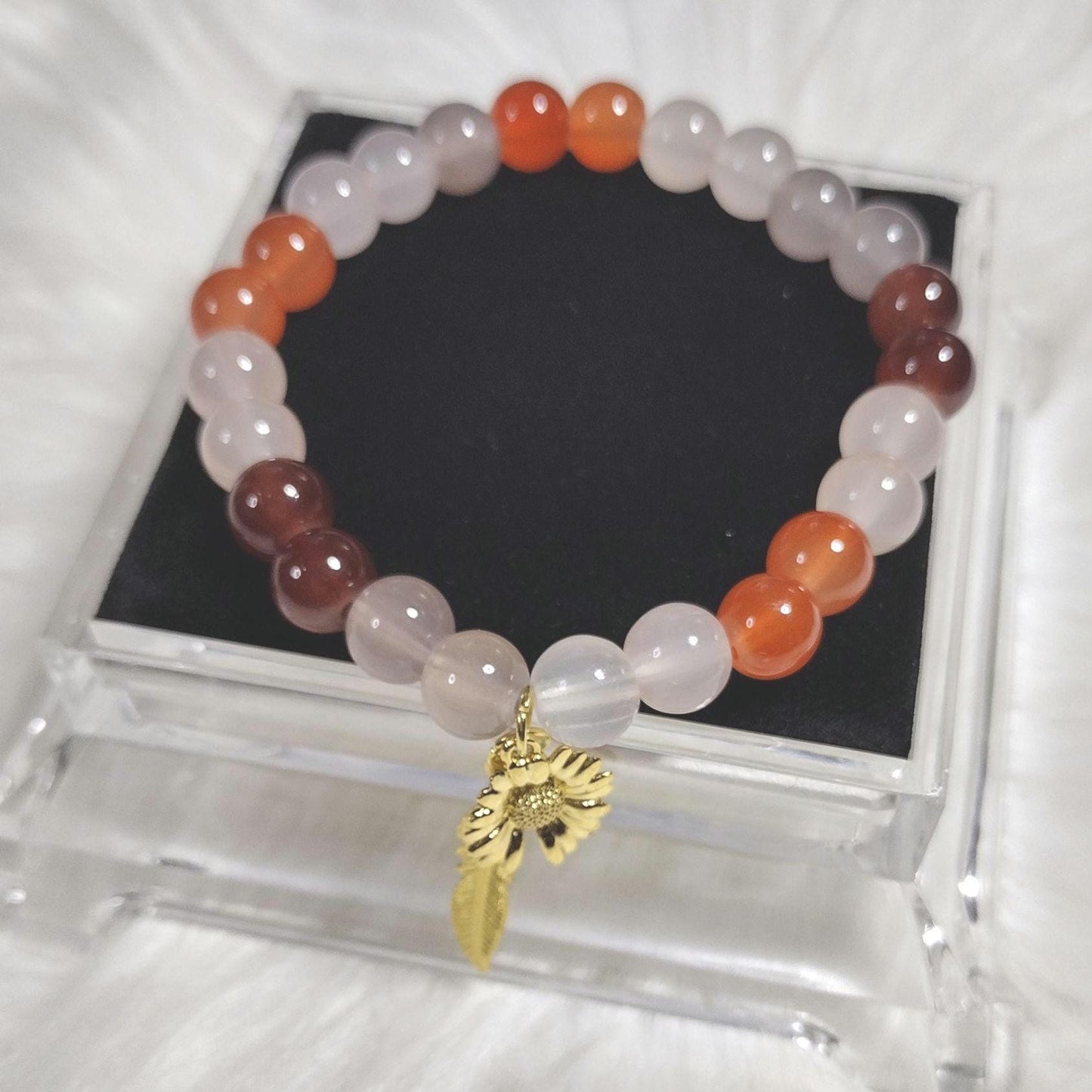 Autumn Crystal Gemstone Beads Bracelet