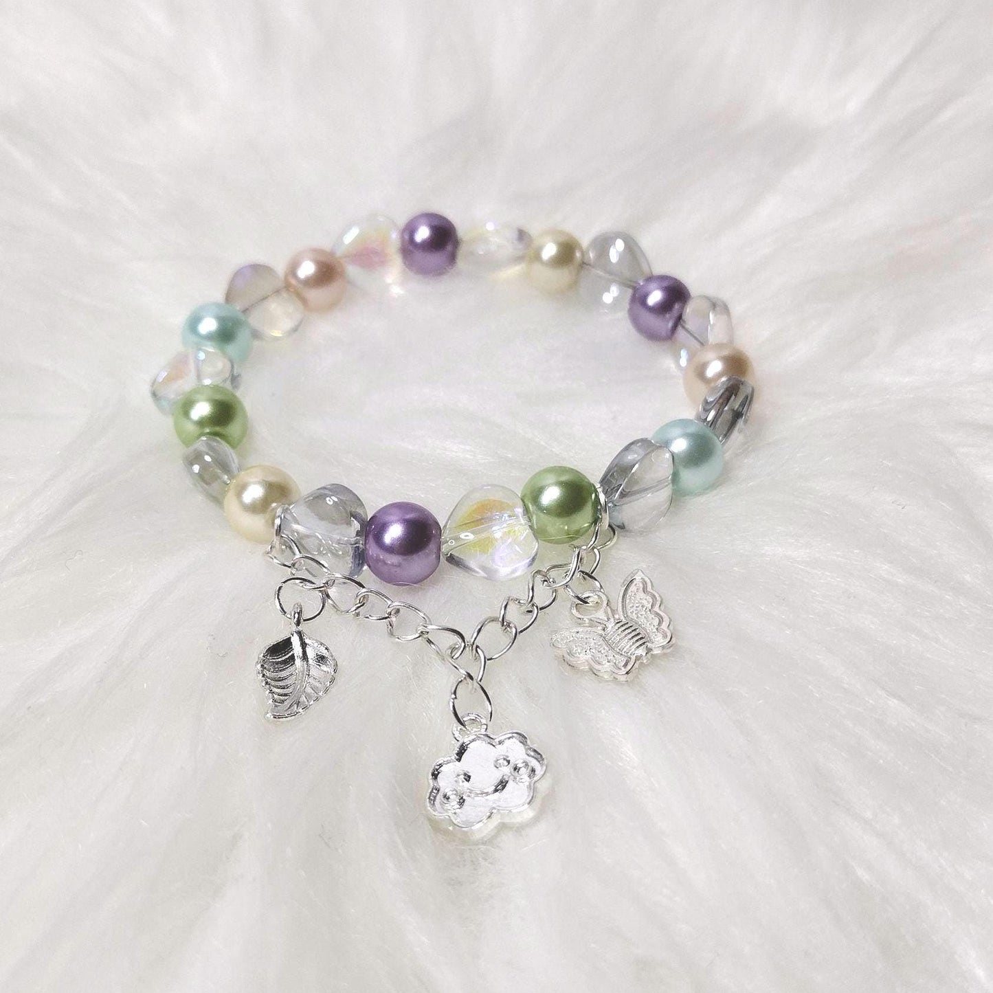 Tropical Twilight Pearl Glass Beads Bracelet