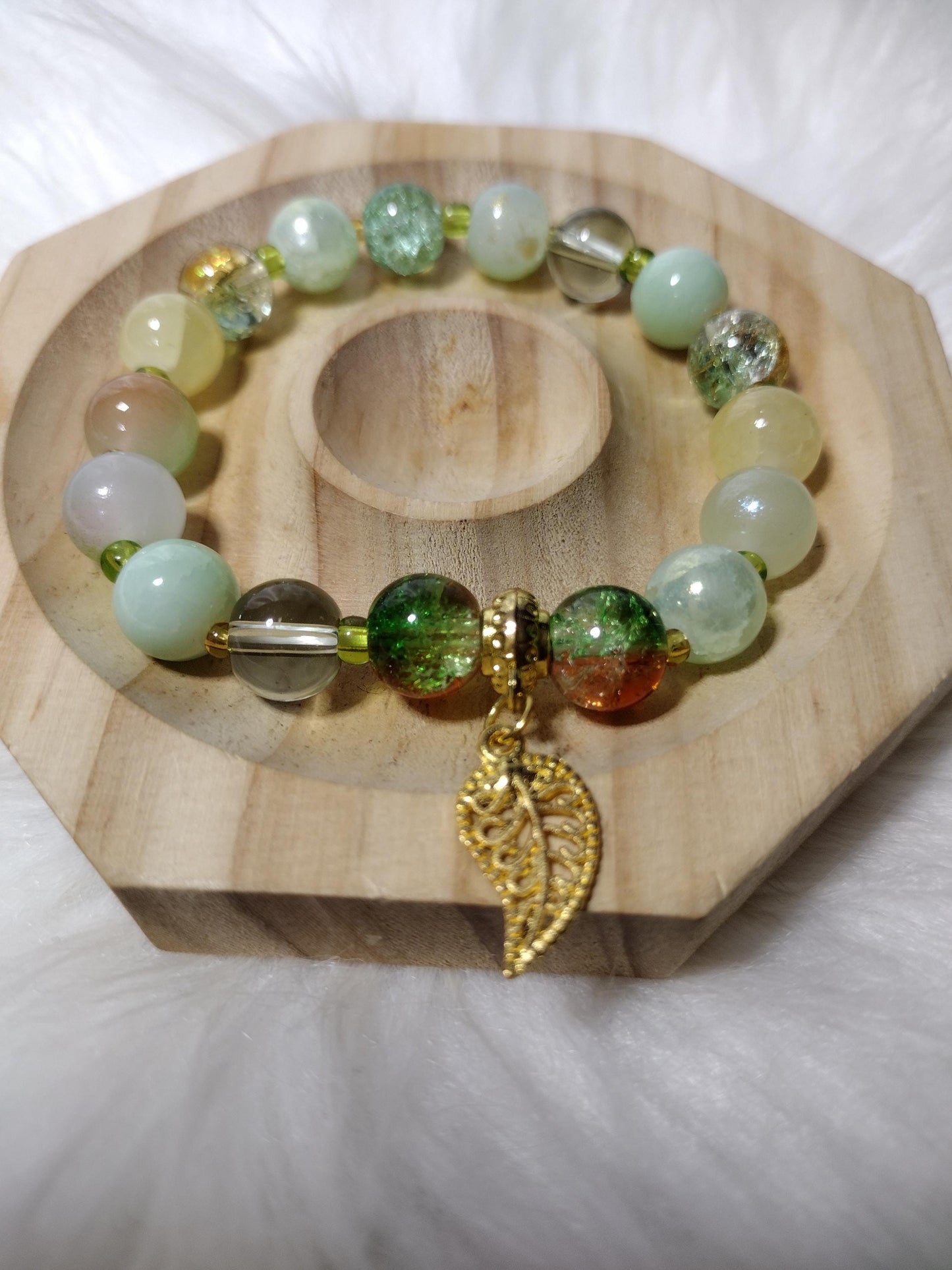Woodland Whisper Crystal Glass beads Bracelet