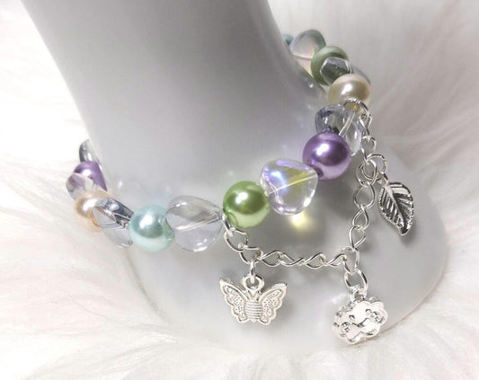 Tropical Twilight Pearl Glass Beads Bracelet