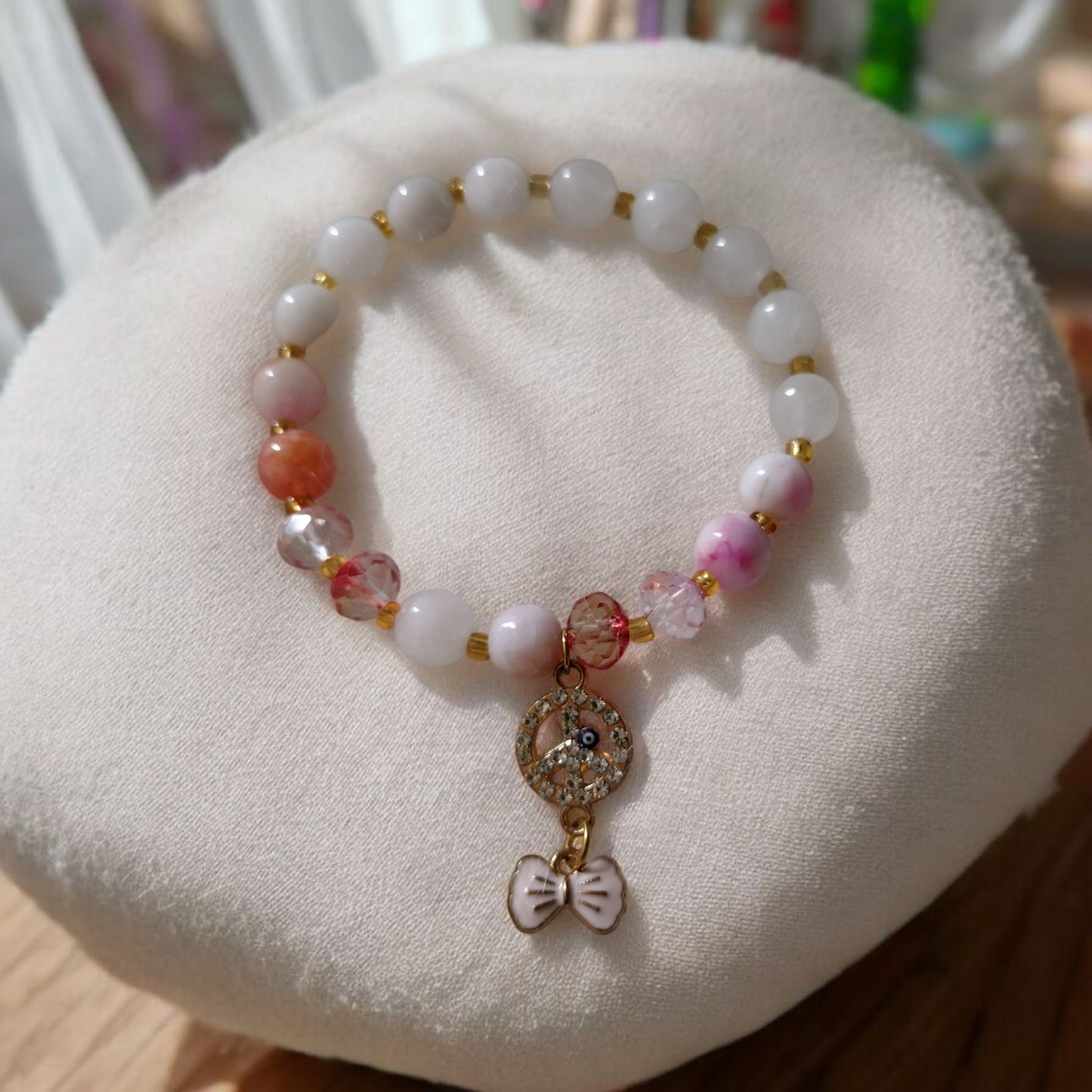 Sunset Blush Chalcedony Bracelet