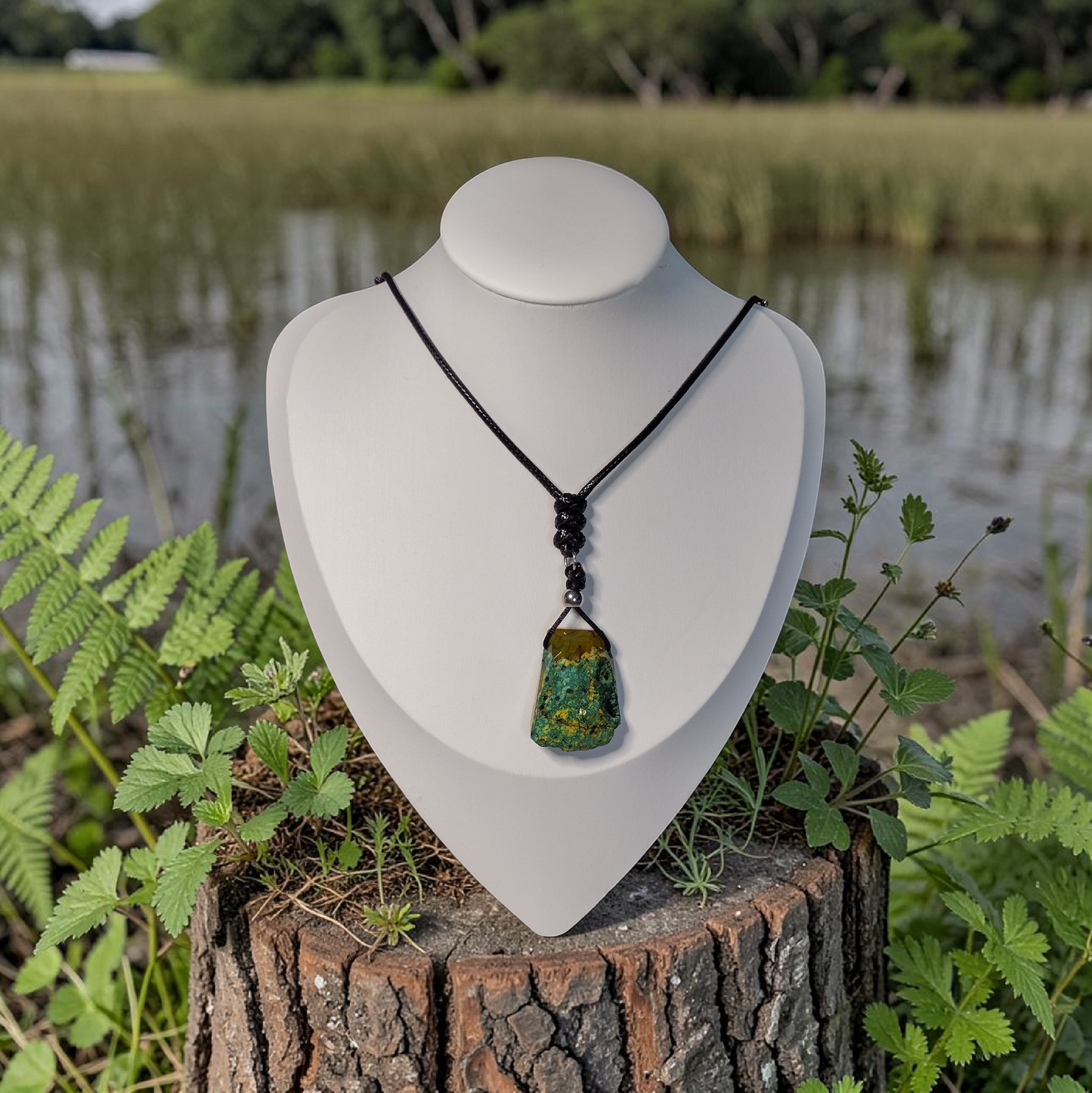 Forest Radiance Crackle Quartz Necklace
