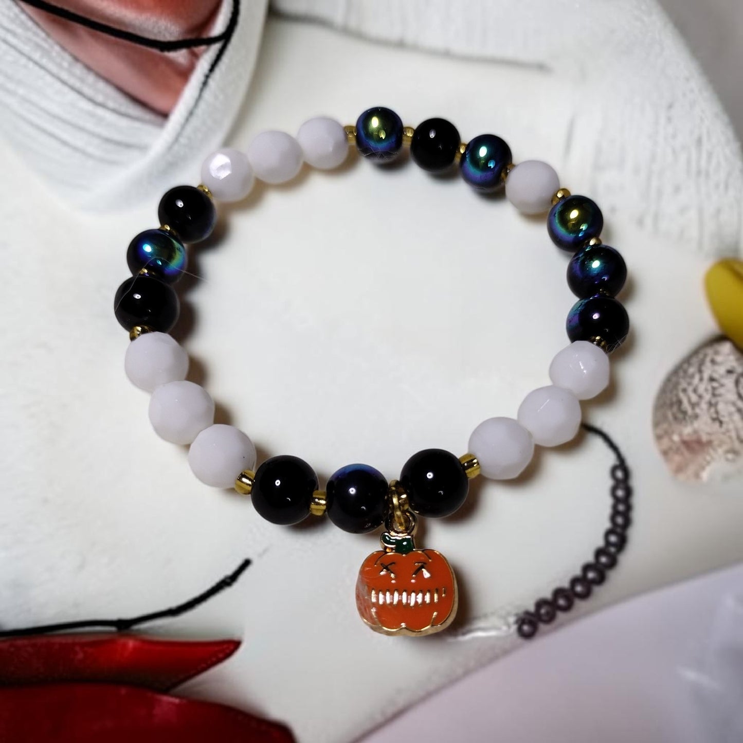 Iridescent Vintage Glam  Bracelet