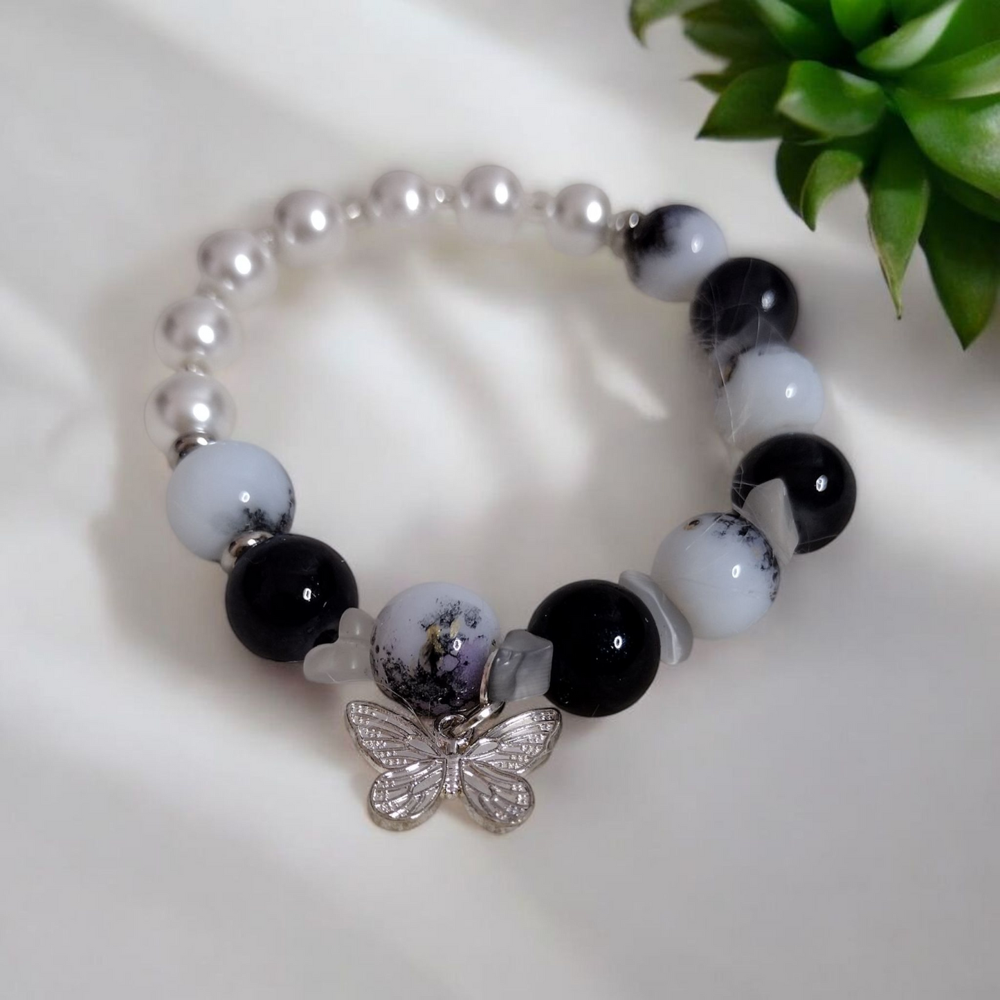 Monochrome Elegance Bracelet