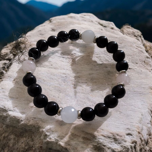 Midnight Rose Quartz Bracelet
