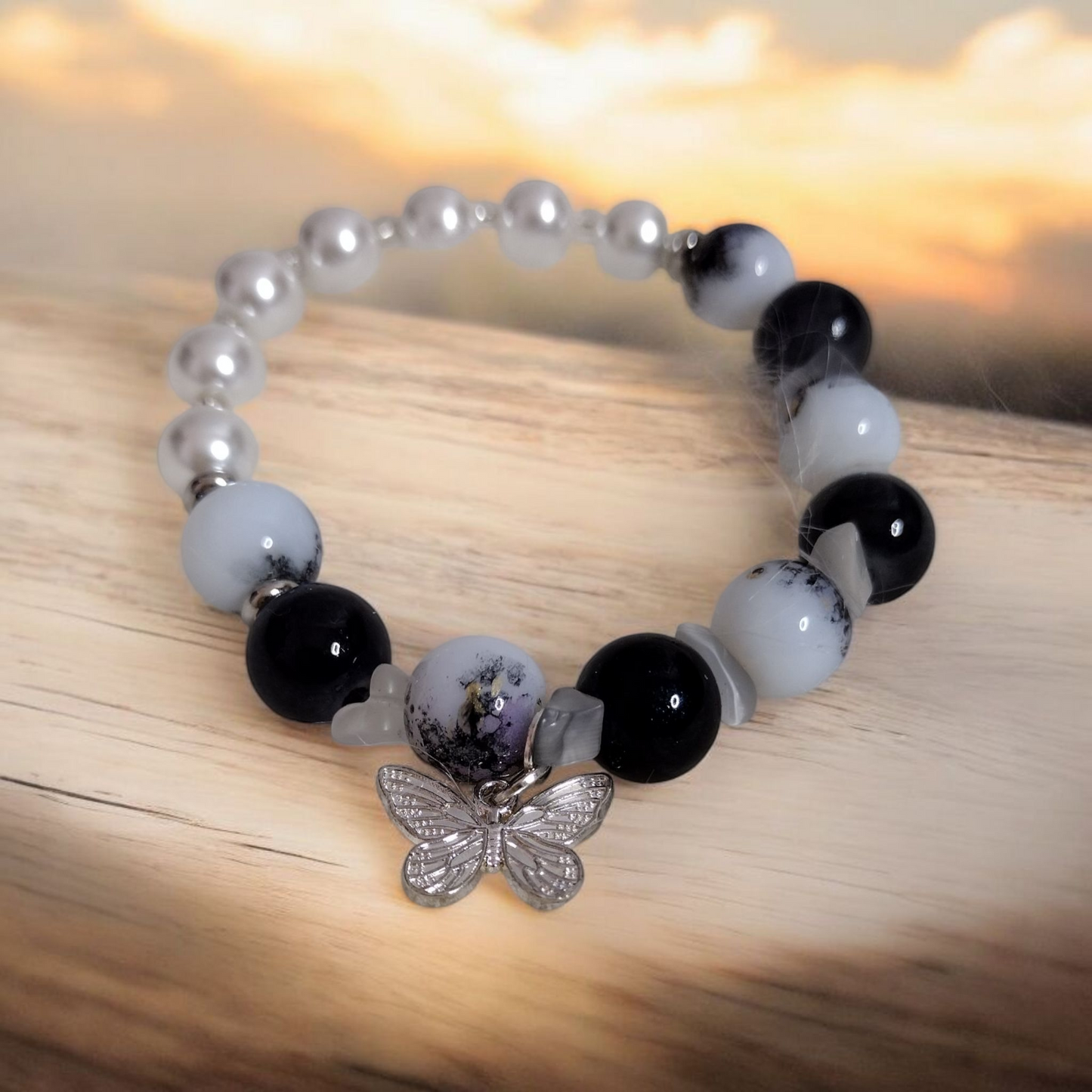 Monochrome Elegance Bracelet