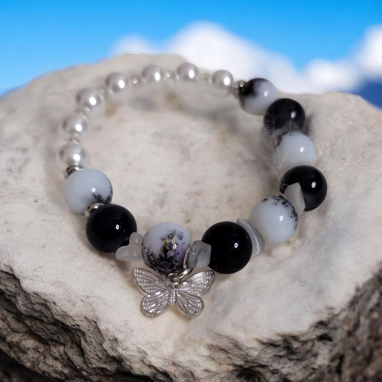Monochrome Elegance Bracelet