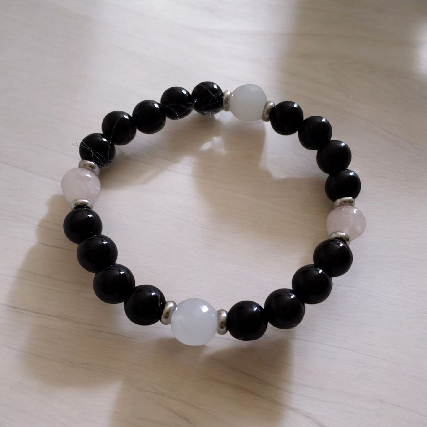Midnight Rose Quartz Bracelet