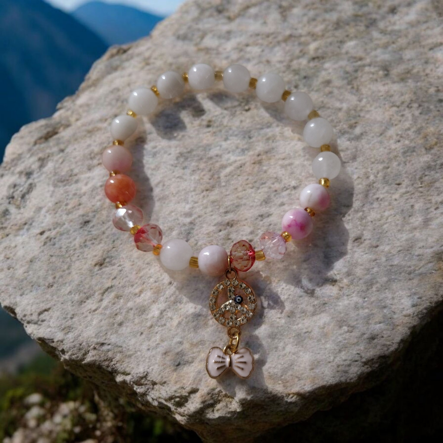 Sunset Blush Chalcedony Bracelet