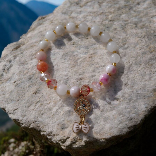 Sunset Blush Chalcedony Bracelet
